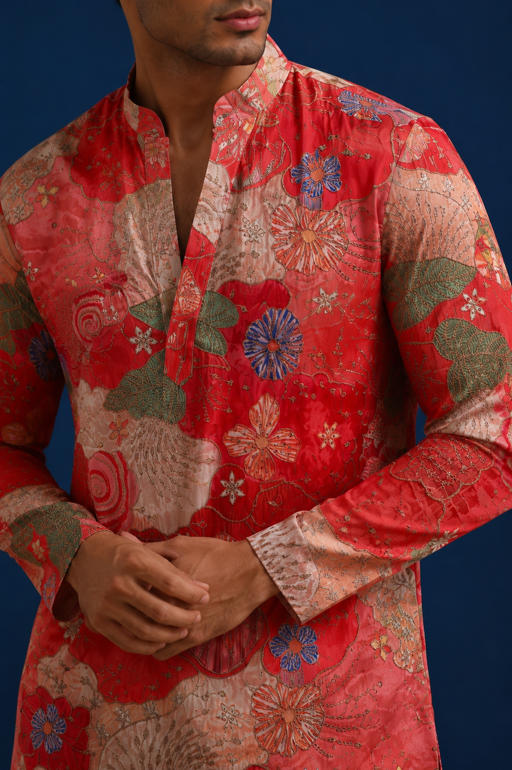 Mehfil Red Designer Kurta Set